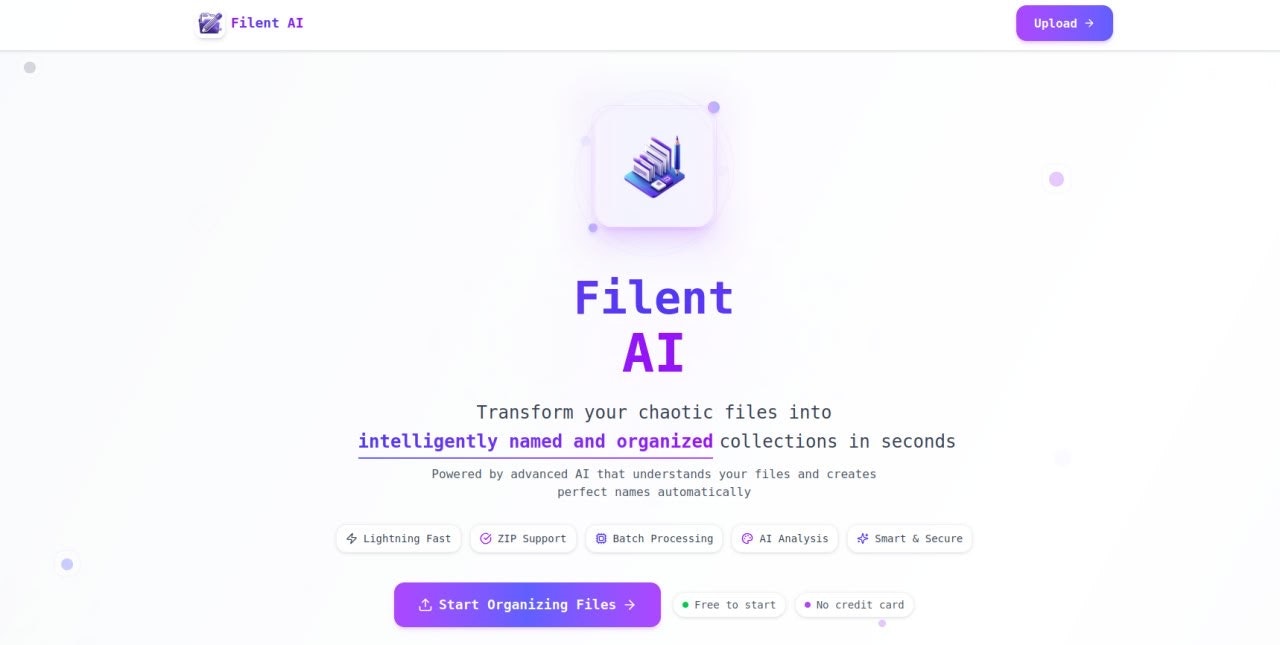 Média Filent AI - Renommionnage de fichiers alimentés en AI en un seul clic 1
