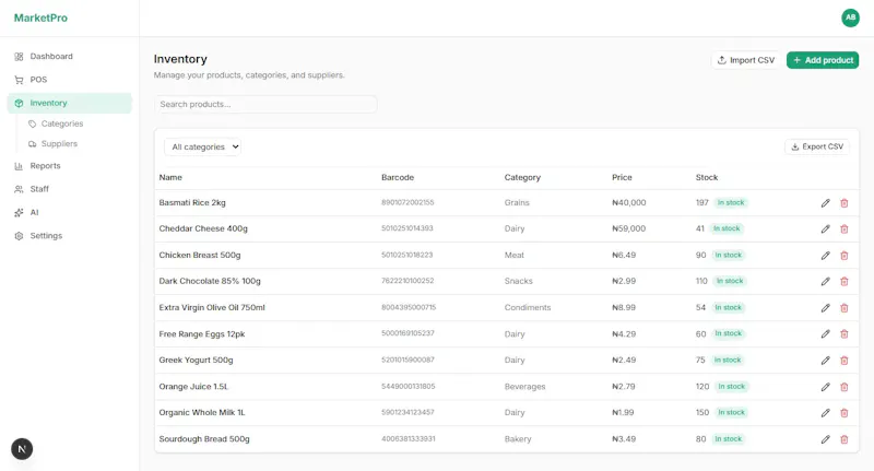MarketPro — Smart POS for Market Shops screenshot 3