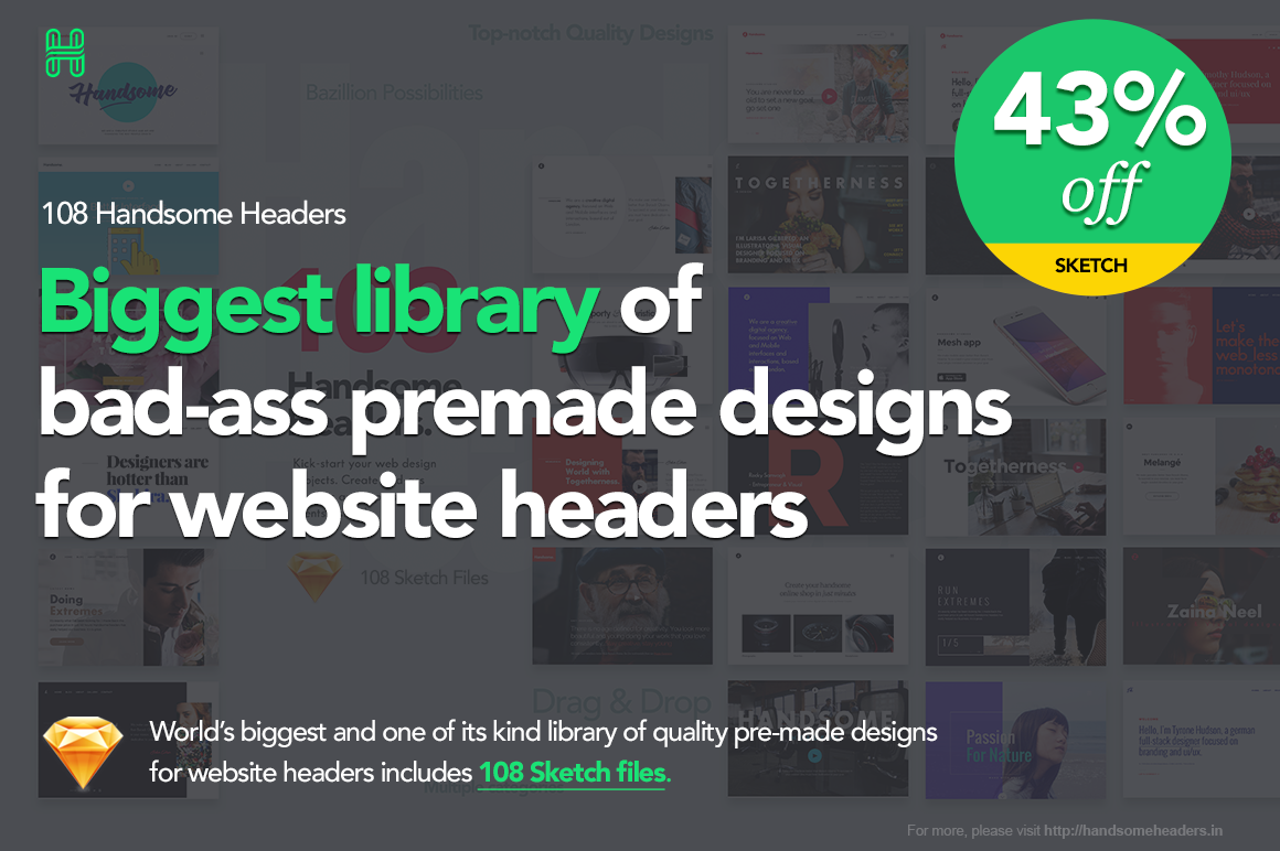 Sketch and PSD Combo - 108 Handsome Headers gallery image