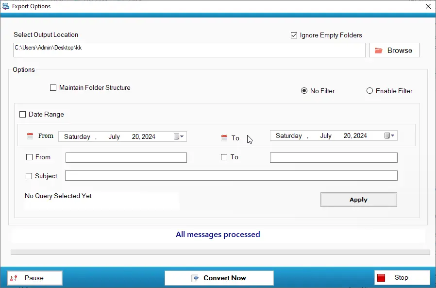 Softaken PST Mailbox Converter Tool - Outlook PST -bestanden omzetten in verschillende bestandsindelingen. media 4