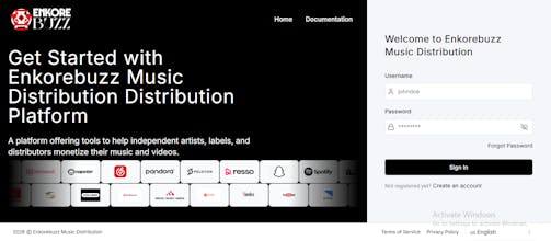 EnkoreBuzz Music Distribution Platform gallery image