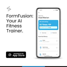 Uma pessoa exercitando-se com a tecnologia inteligente do FormFusion, otimizando sua forma e aumentando a eficácia do seu treino.