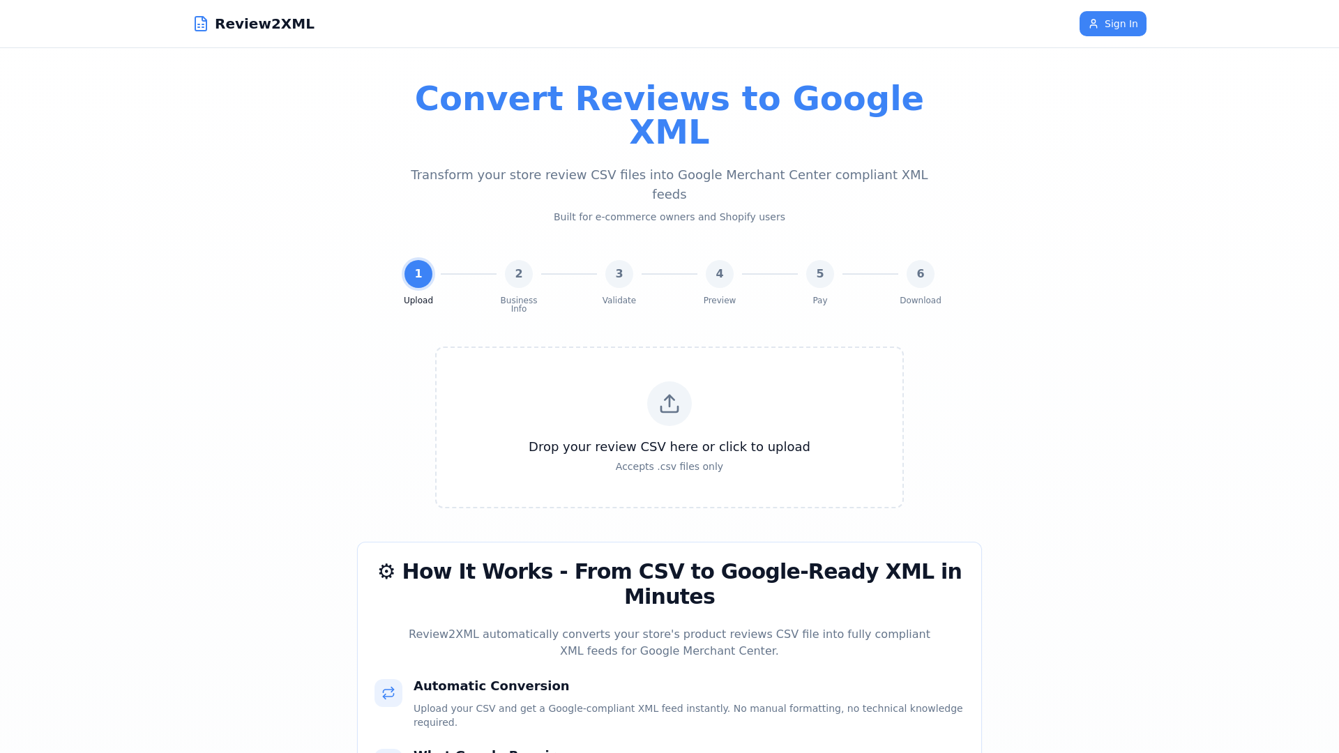 Review2XML gallery image