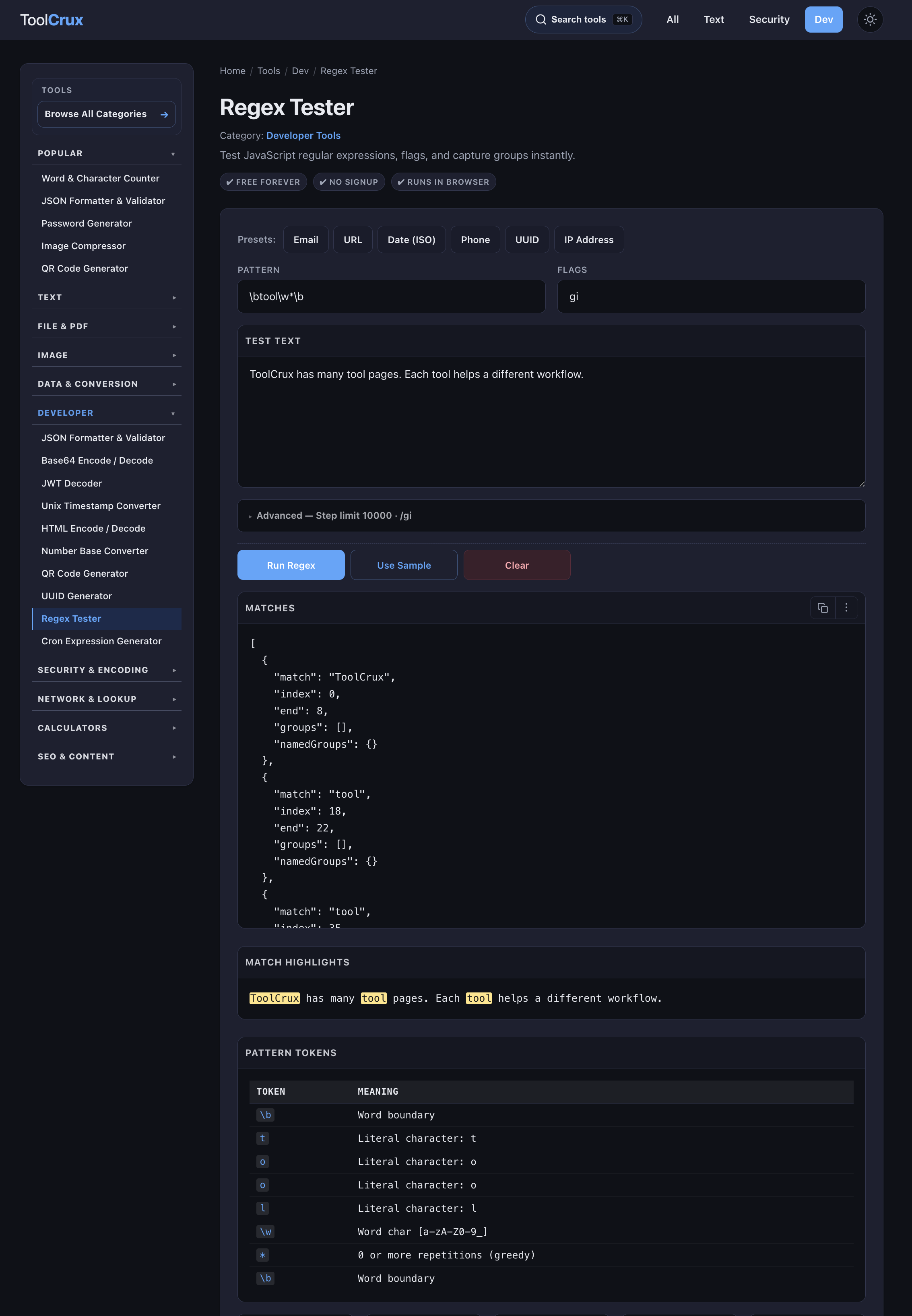 ToolCrux - Screenshot 4 showing product features and functionality