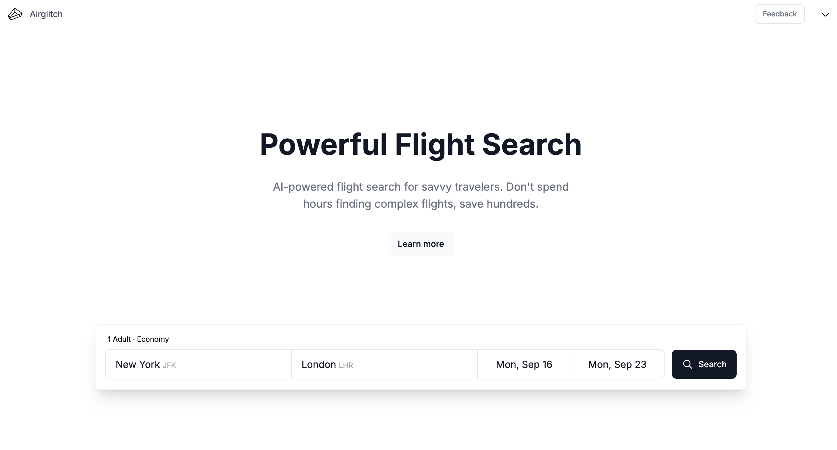 startuptile Airglitch-Save on good flights with ML-powered airfare search