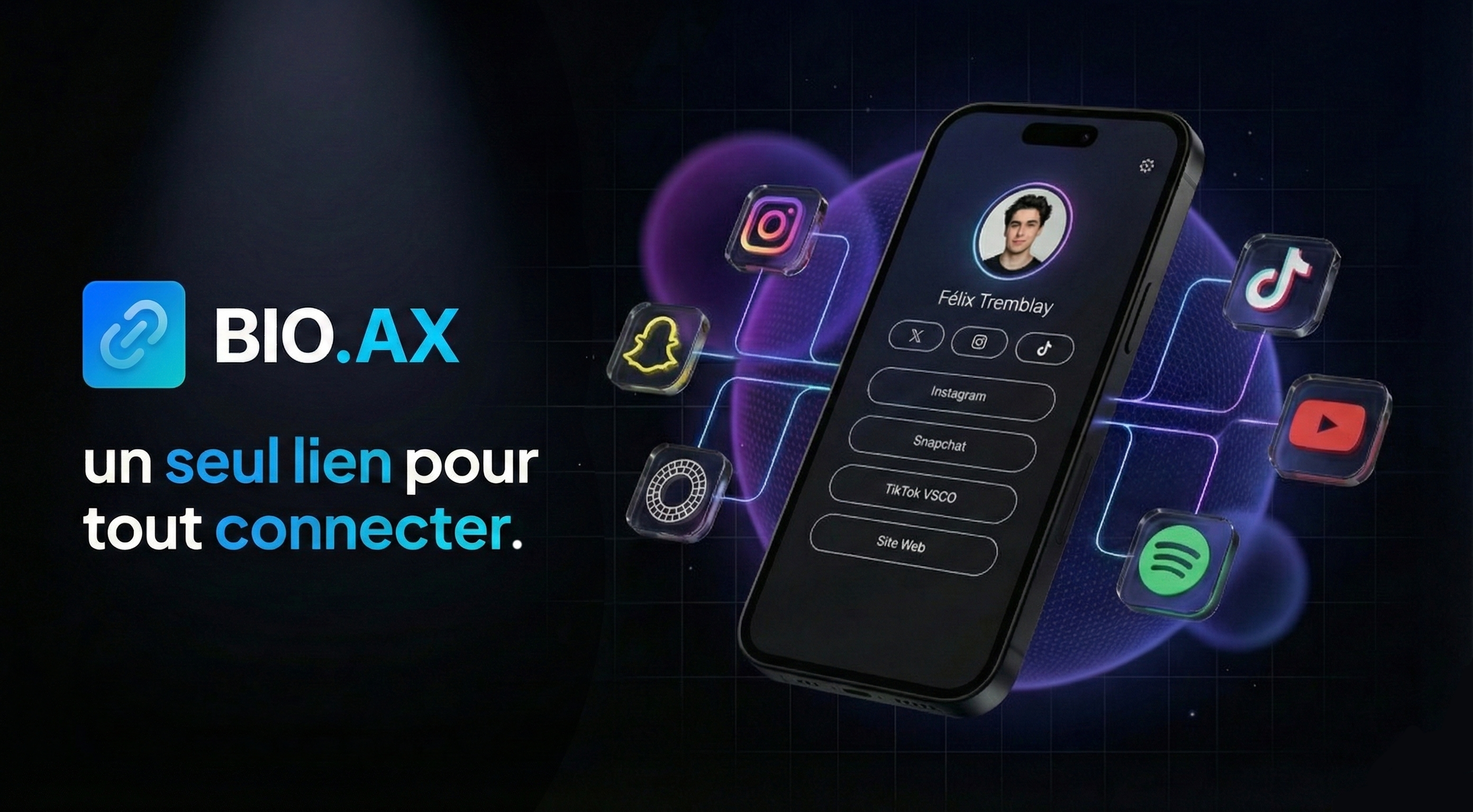 Bio.ax - Main product screenshot demonstrating key features and user interface