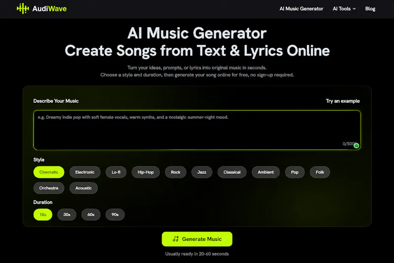 AudiWave AI Music Generator screenshot 3