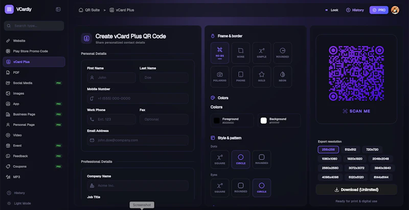 QR Suite screenshot 3