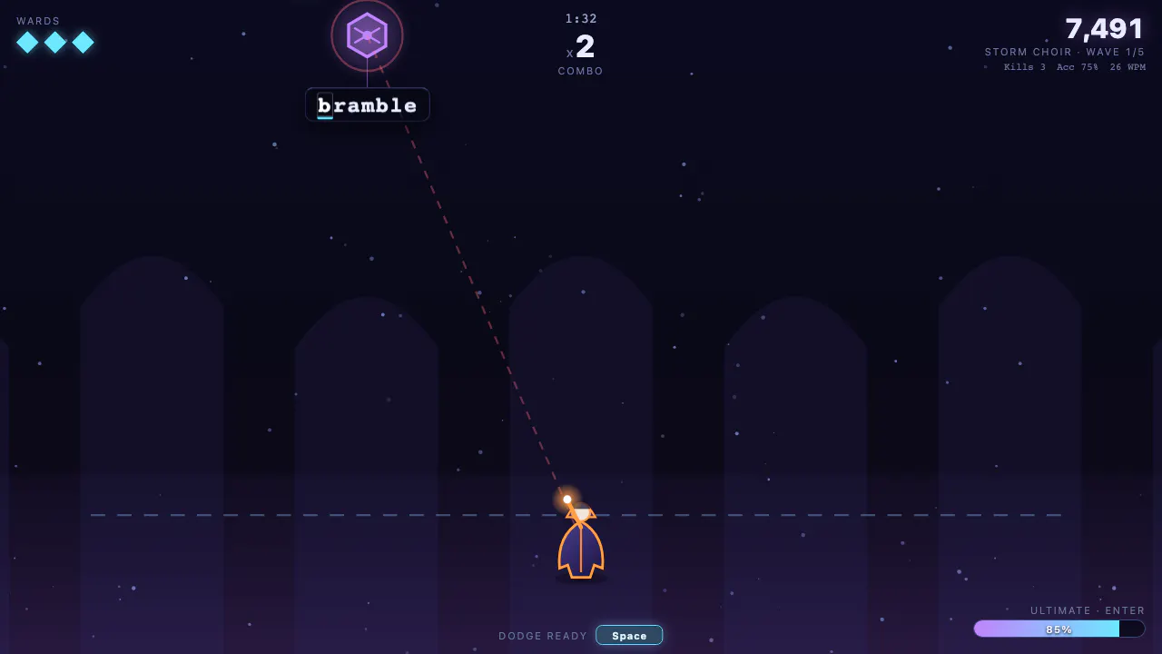 Keywraith — typing game, type to kill gallery image