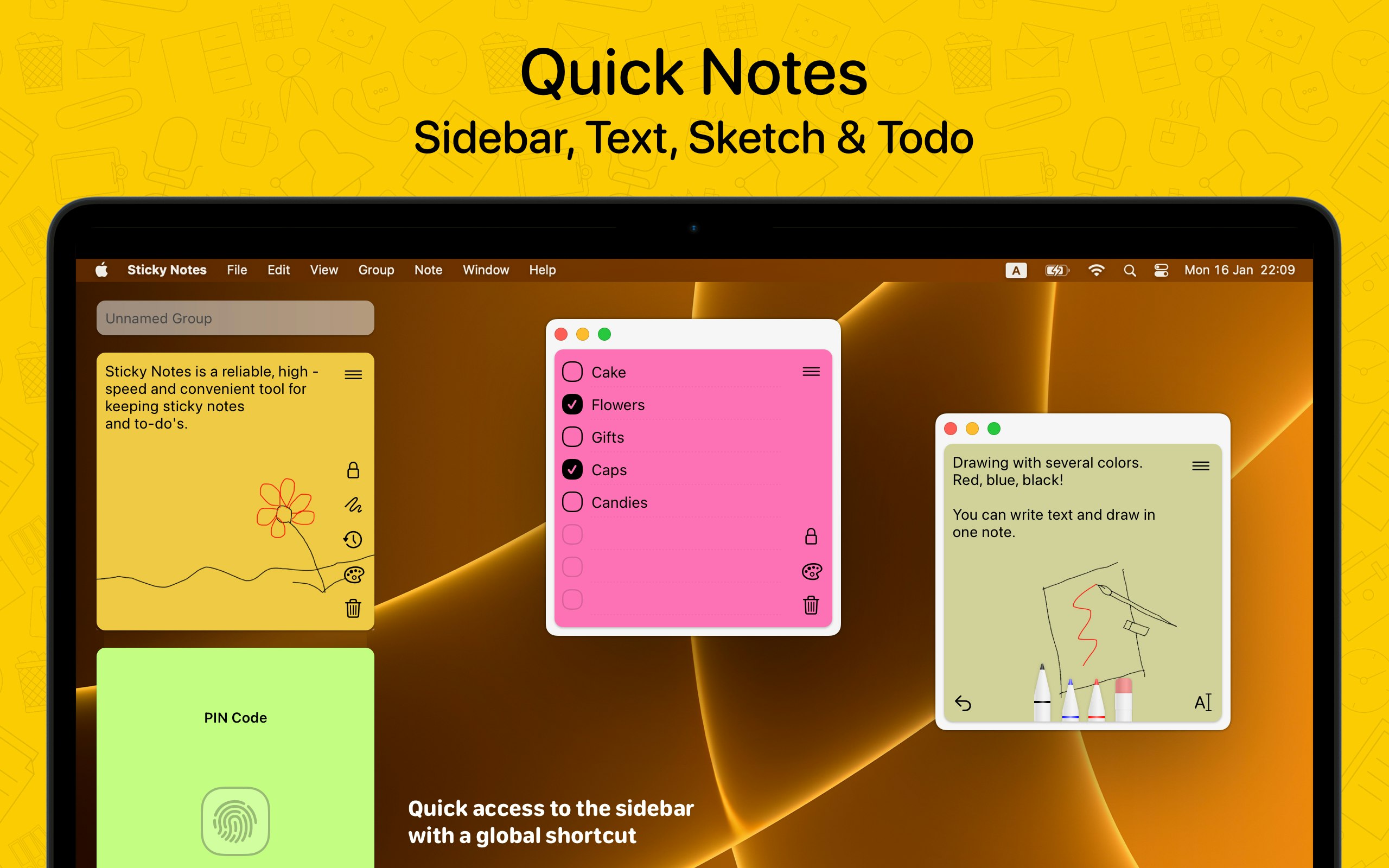Sticky Notes Widget gallery image