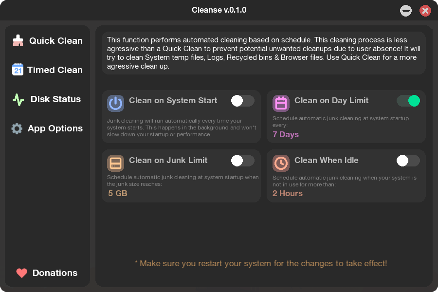 Cleanse - Screenshot 2 showing product features and functionality