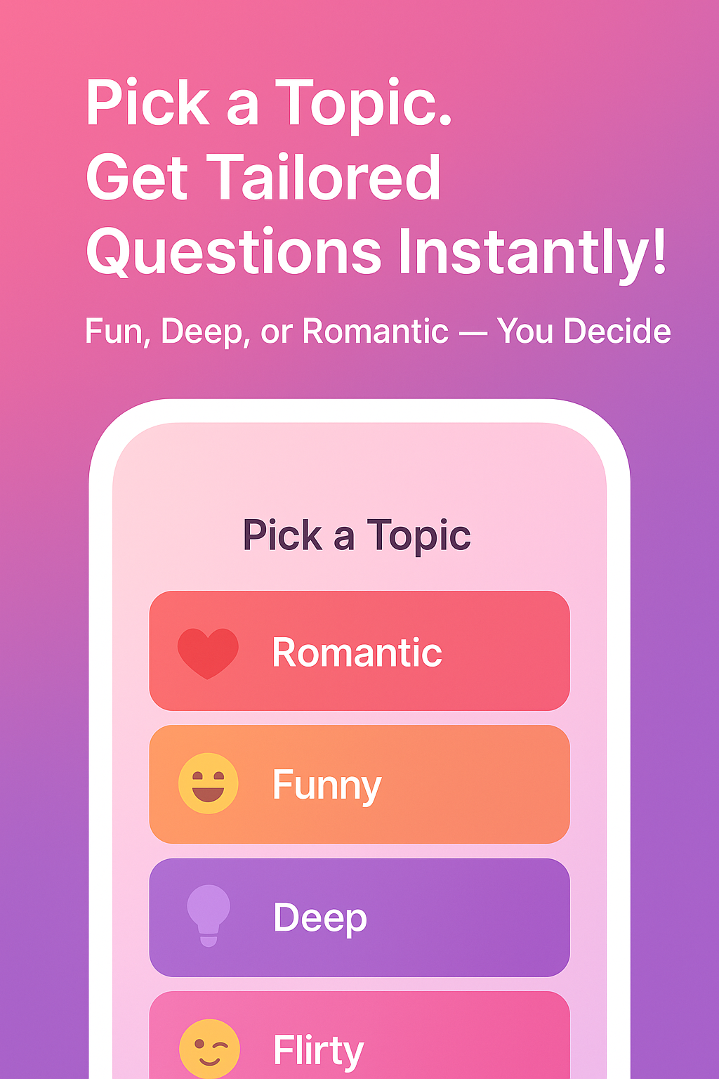 We2: AI Relationship Questions gallery image