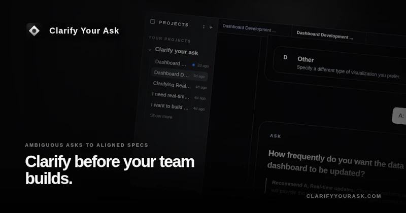 Clarify Your Ask screenshot 2