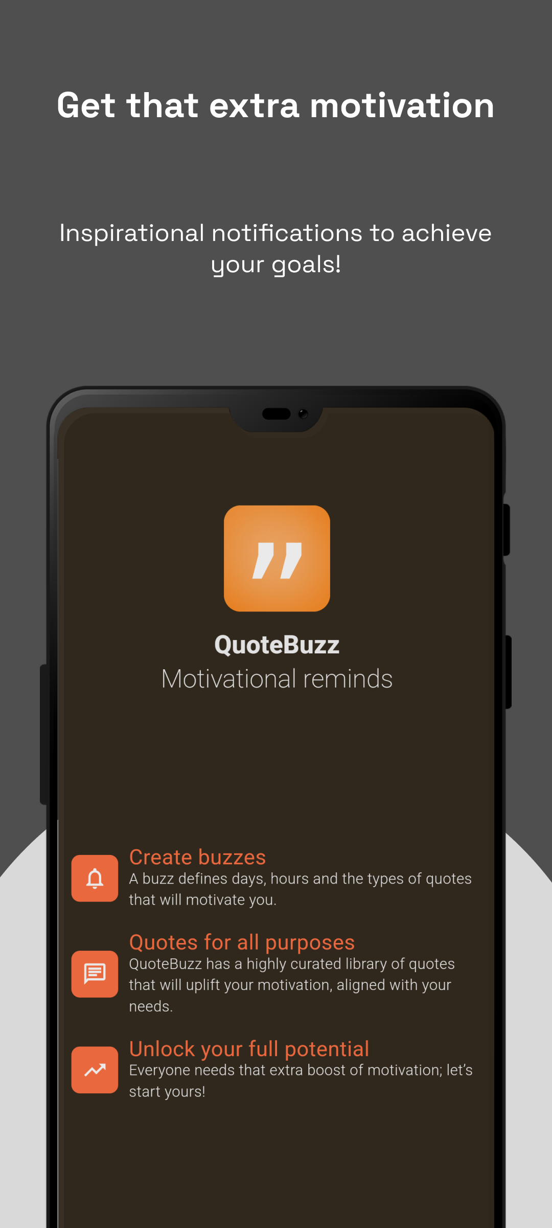 وسائط QUOTEBUZZ: الإلهام اليومي - جرعات يومية من الدافع من خلال إخطارات الاقتباس. 5