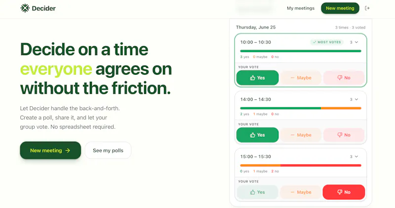 Decider screenshot 1