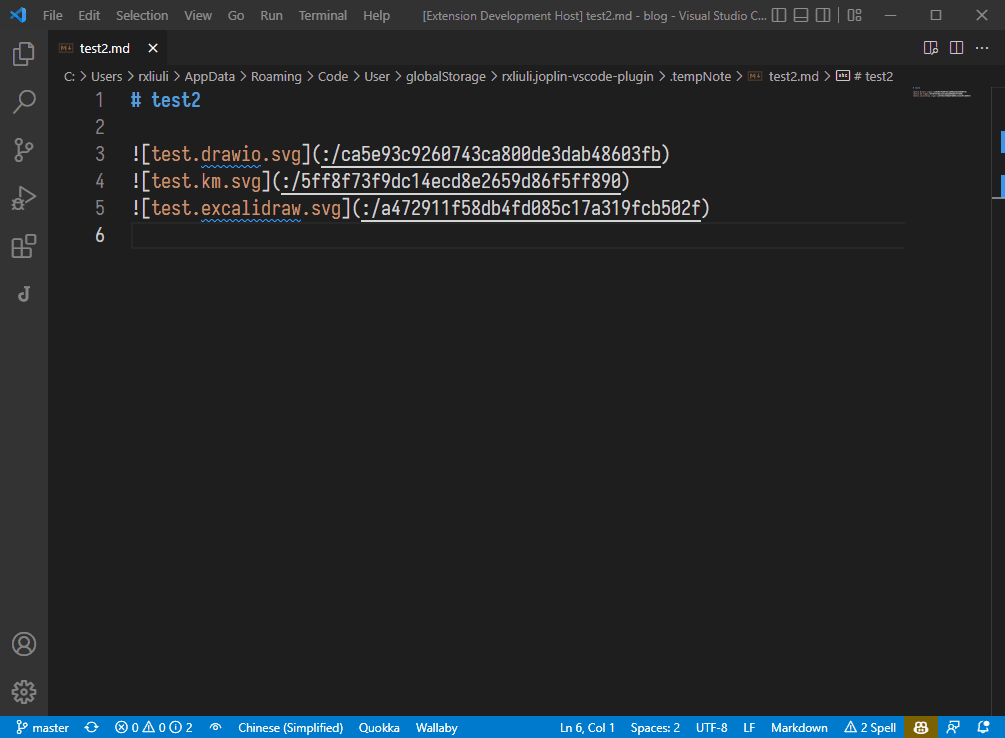 Joplin-Vscode-plugin - Editing e gestione di Joplin Notes con VScode media 3