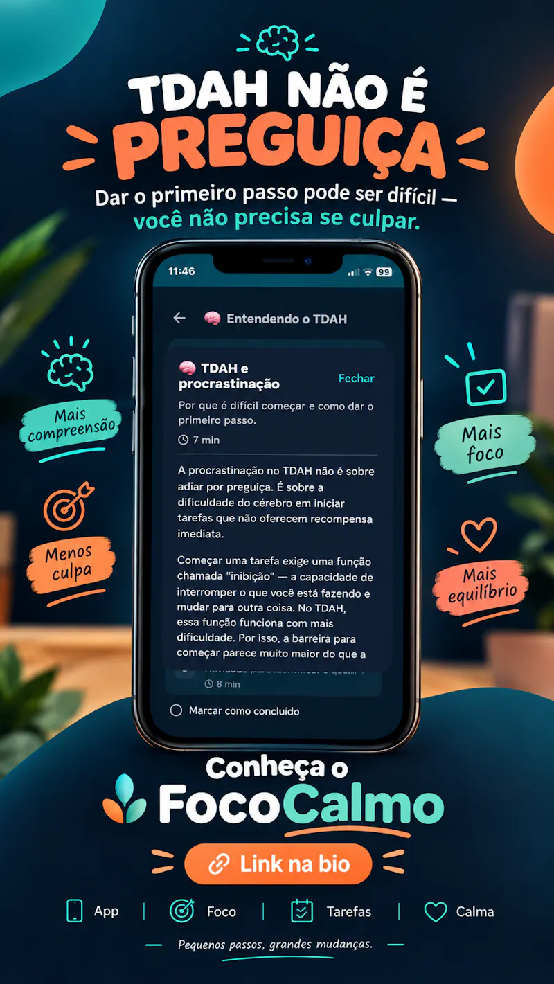 FocoCalmo - Foco, TDAH e Ansiedade screenshot 5