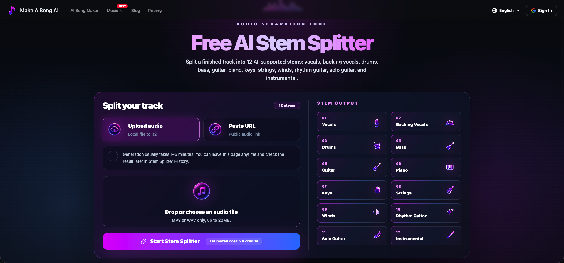 Make A Song AI gallery image