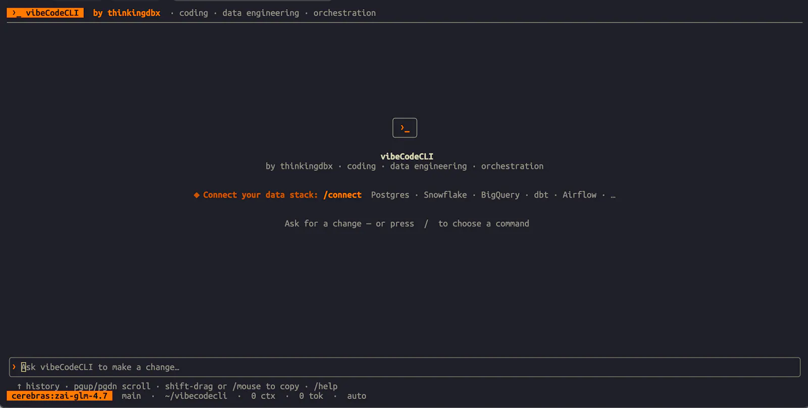 vibeCodeCLI screenshot 2