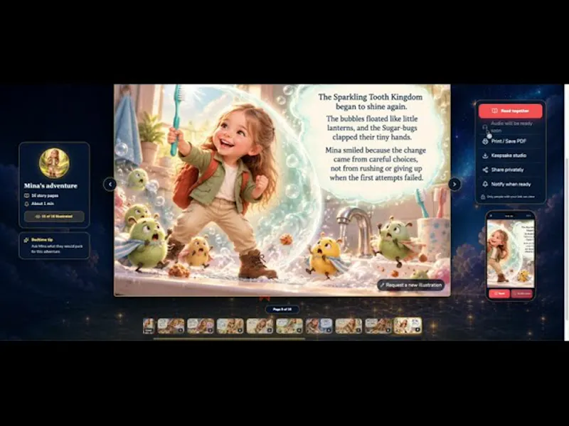 talepillow.com screenshot 1 (video preview)