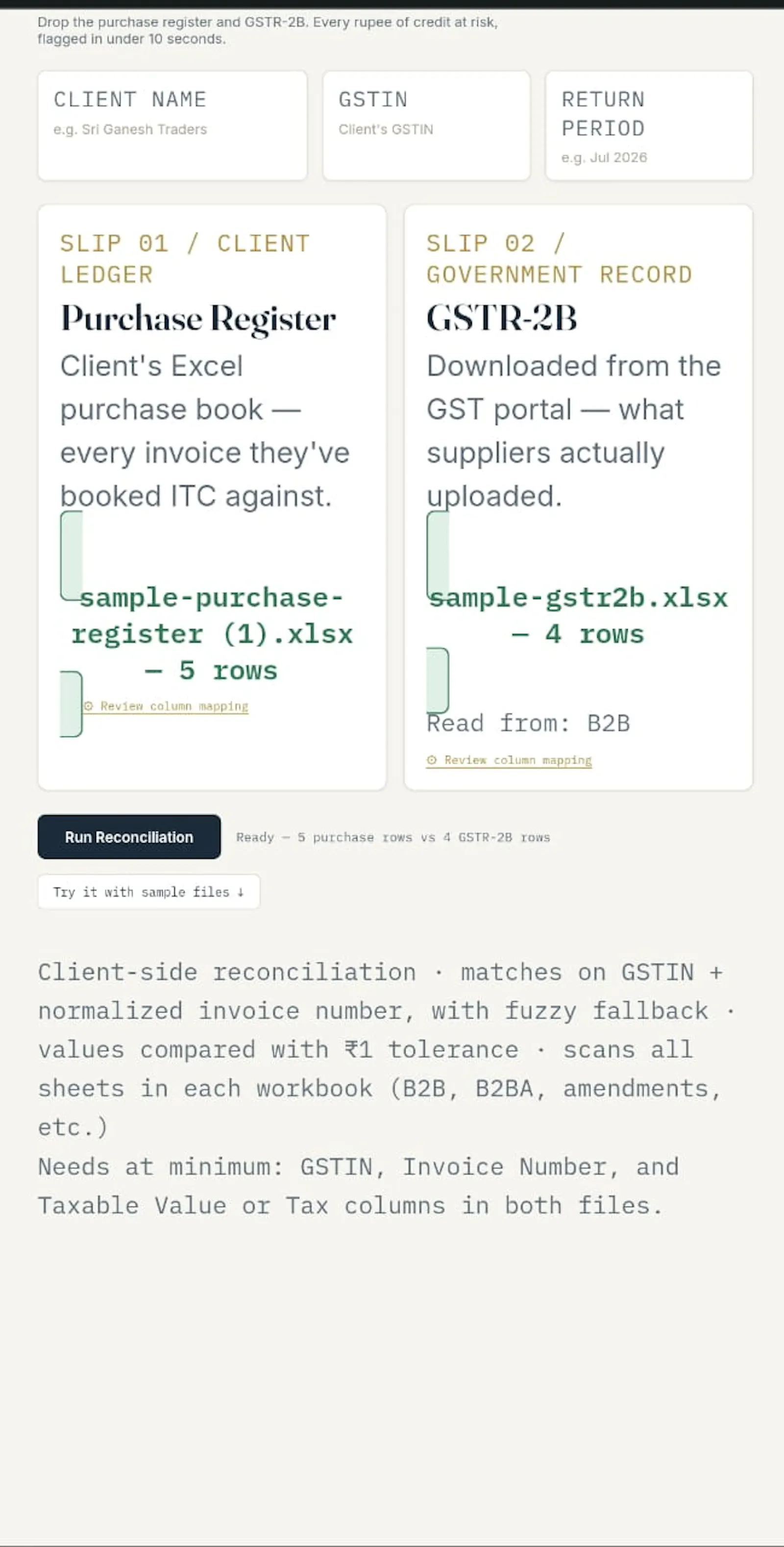 GSTR-2B Miss Match Detector screenshot 2