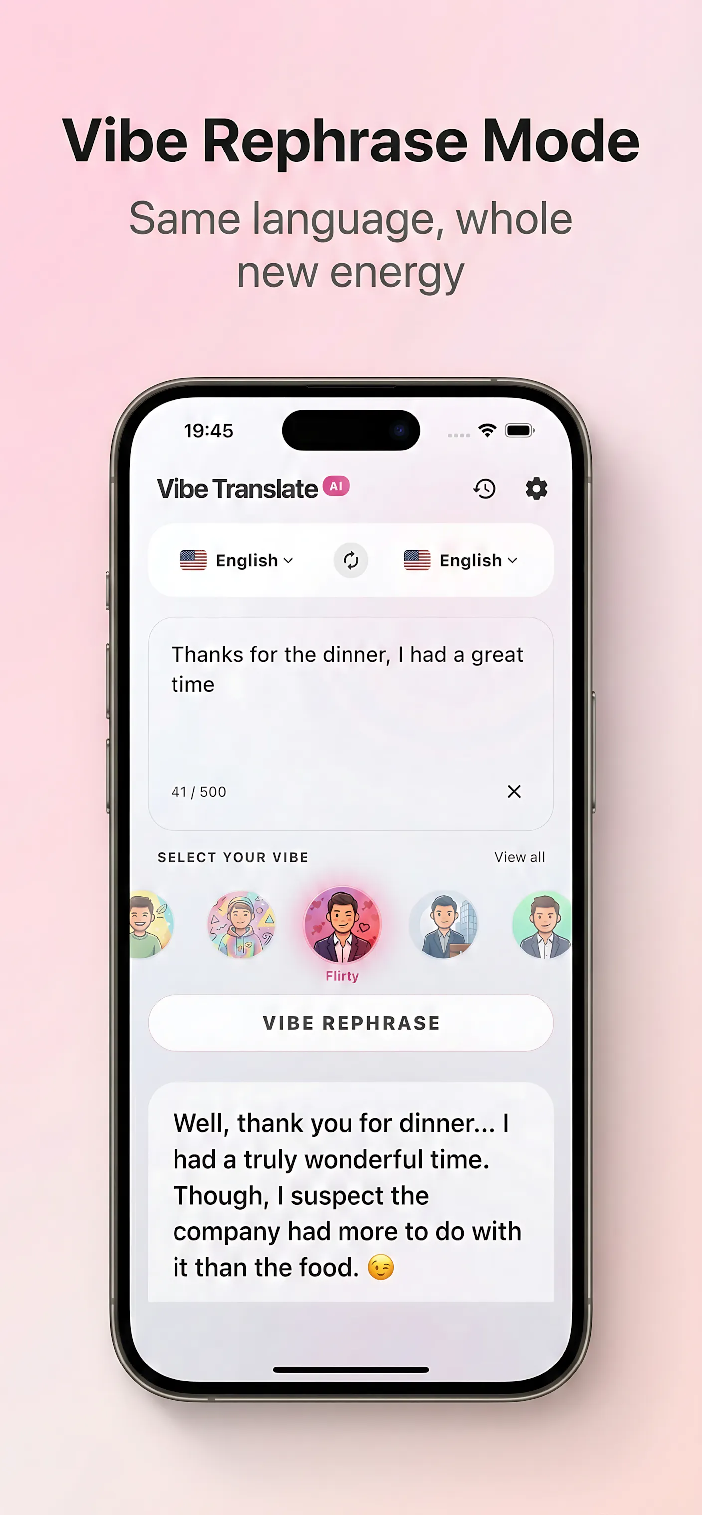 Vibe Translate AI - Translate & Rephrase gallery image