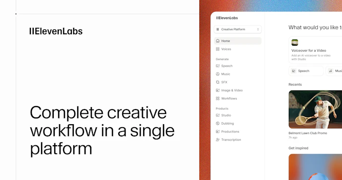 ElevenCreative by ElevenLabs产品图