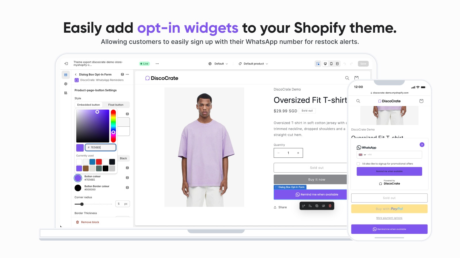 discocate - แอป Shopify - ส่งการแจ้งเตือน WhatsApp สำหรับ Shopify กลับมา media 4