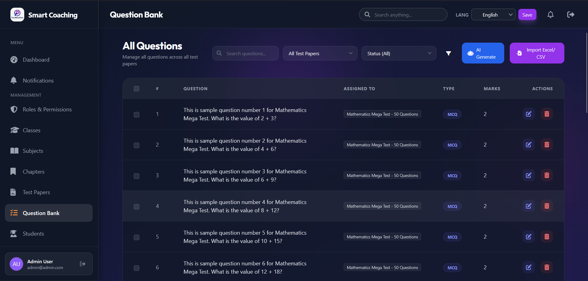 Smart Online Exam System gallery image