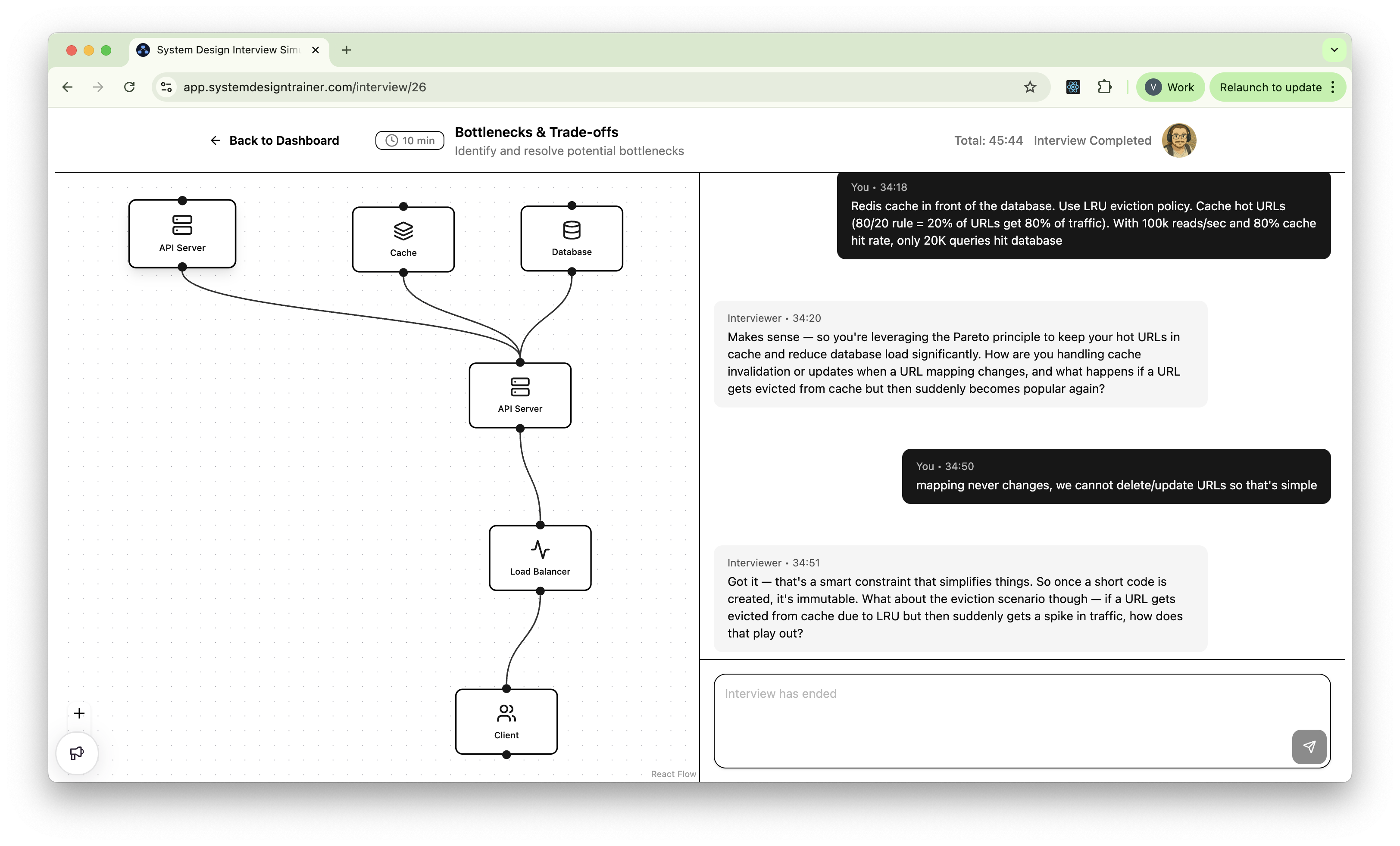 AI Mock System Design Interview gallery image