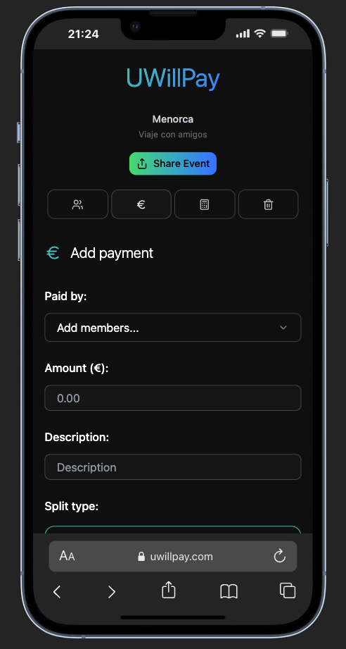 Média Uwillpay - Répartir les dépenses gratuitement 2
