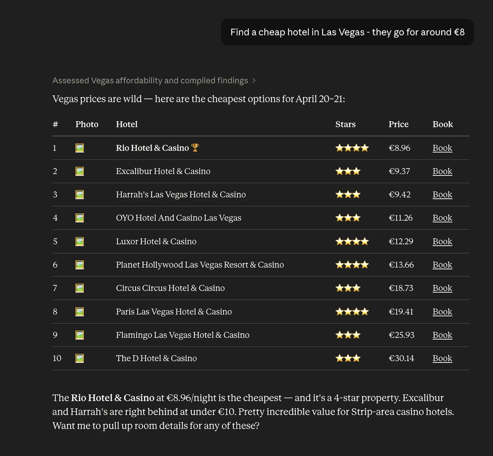 Trip1 MCP + x402 screenshot 2