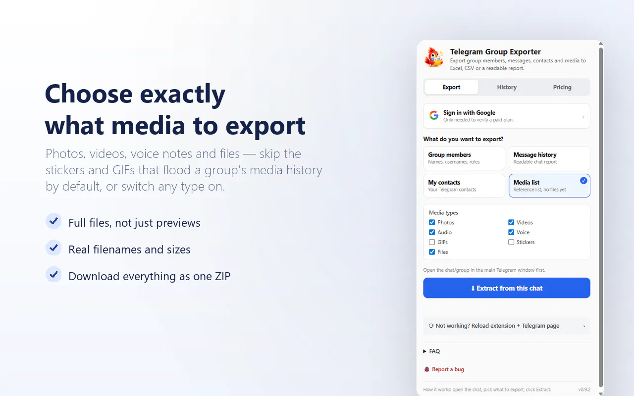Telegram Group Exporter gallery image