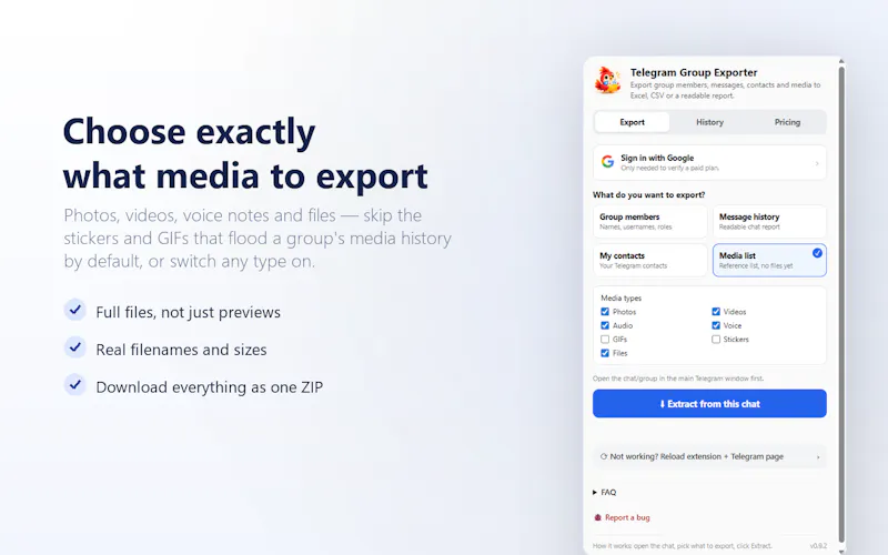 Telegram Group Exporter screenshot 4
