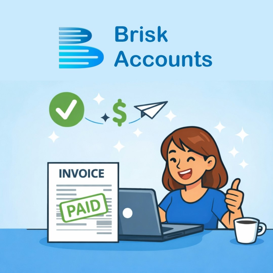Brisk Accounts - Screenshot 2 showing product features and functionality