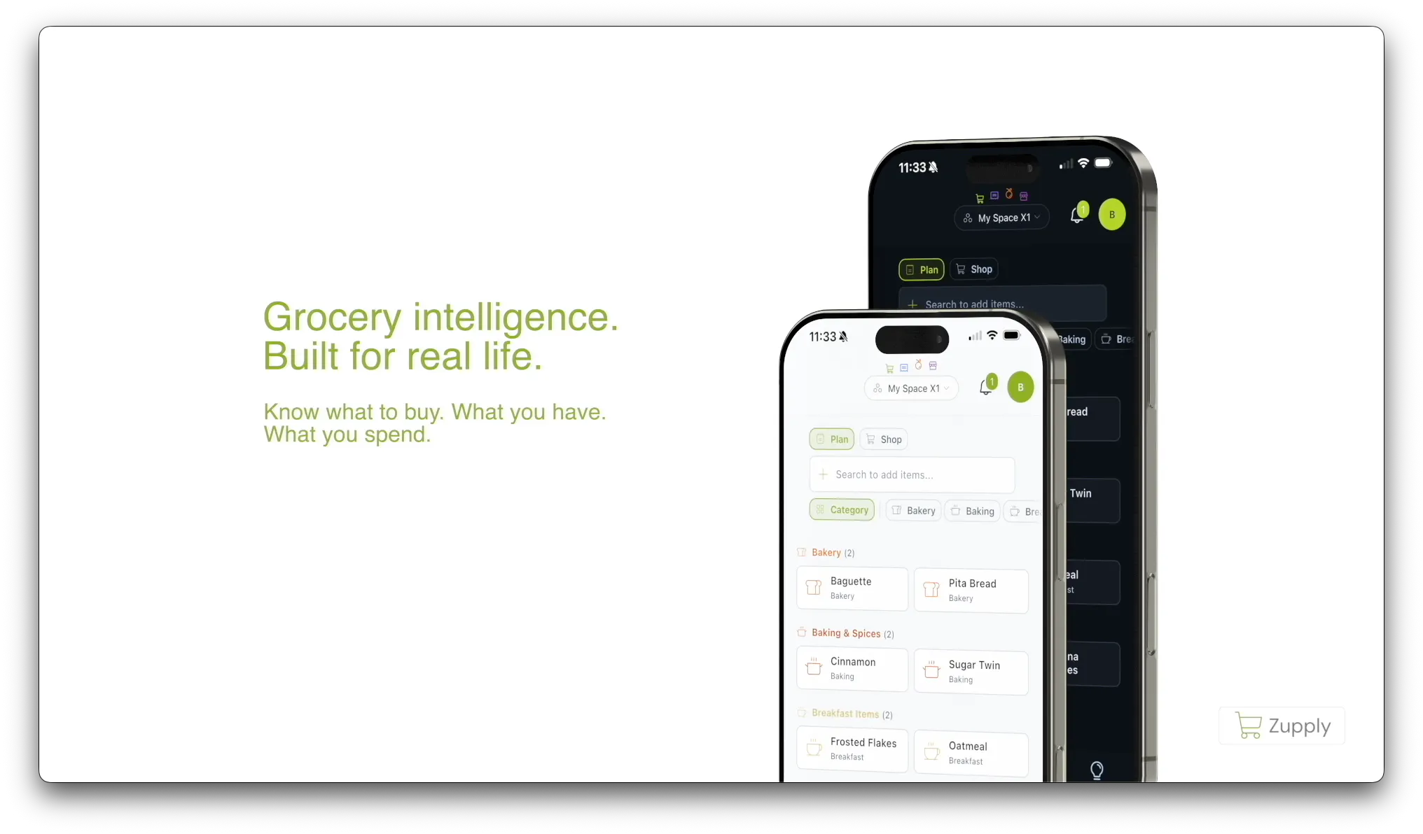 Banner del producto Zupply: Grocery lists with AI