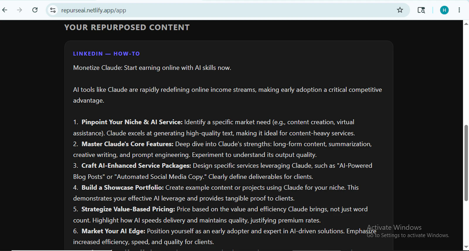 RepurseAi screenshot 2