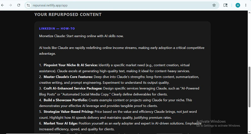 RepurseAi screenshot 2