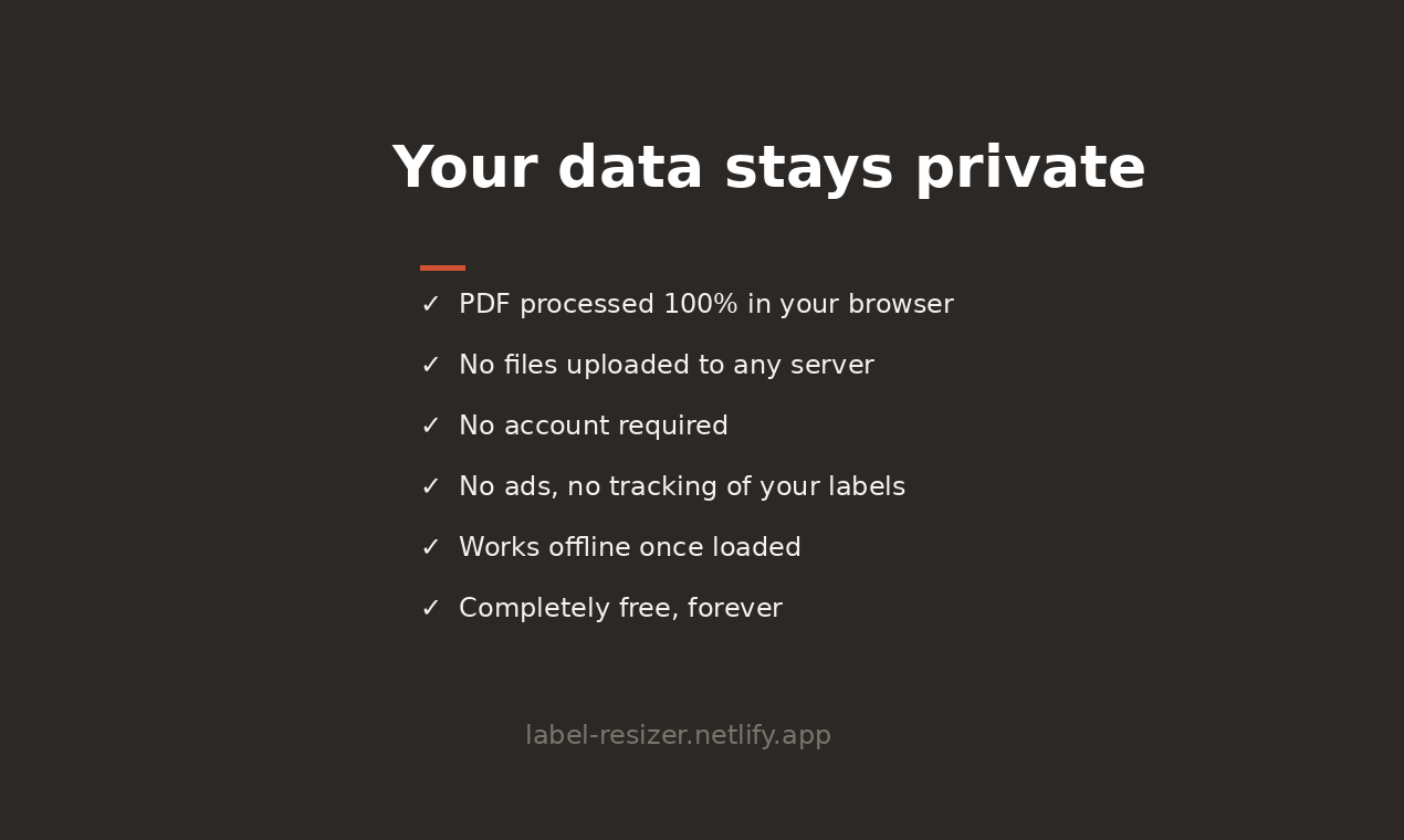 Label Resizer - Screenshot 3 showing product features and functionality
