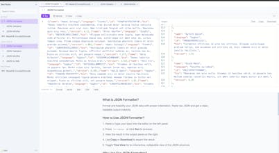 DevTools Workspace formatterjson.org gallery image