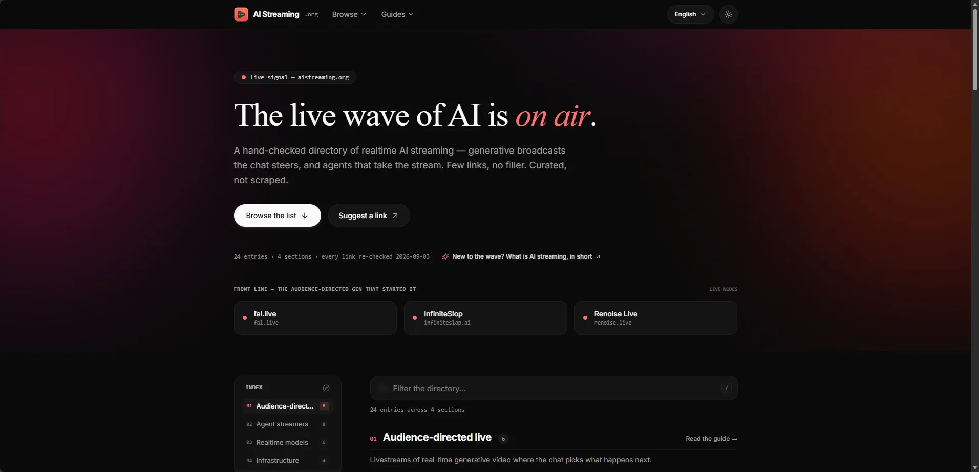 AI Streaming Directory 截图