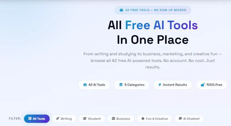 Free AI Tools Hub screenshot 3