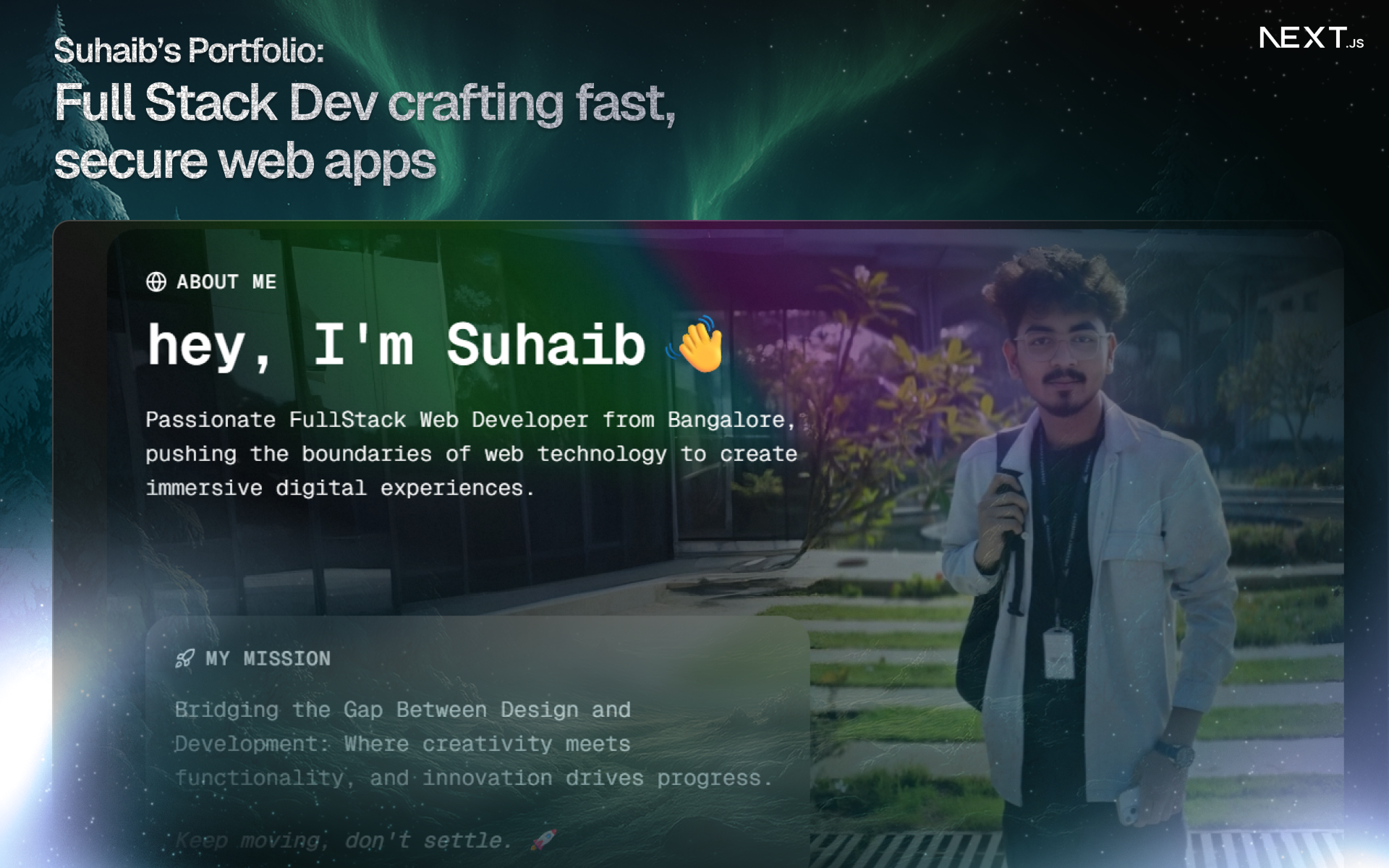 Mídia 2 de Portfólio de Suhaib - Portfólio moderno e limpo de um engenheiro de software