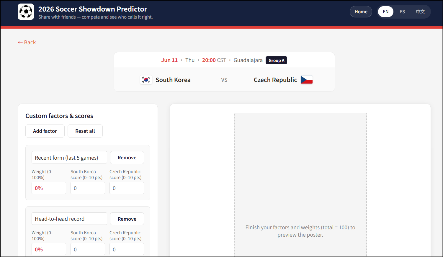 2026 Soccer Showdown Predictor gallery image