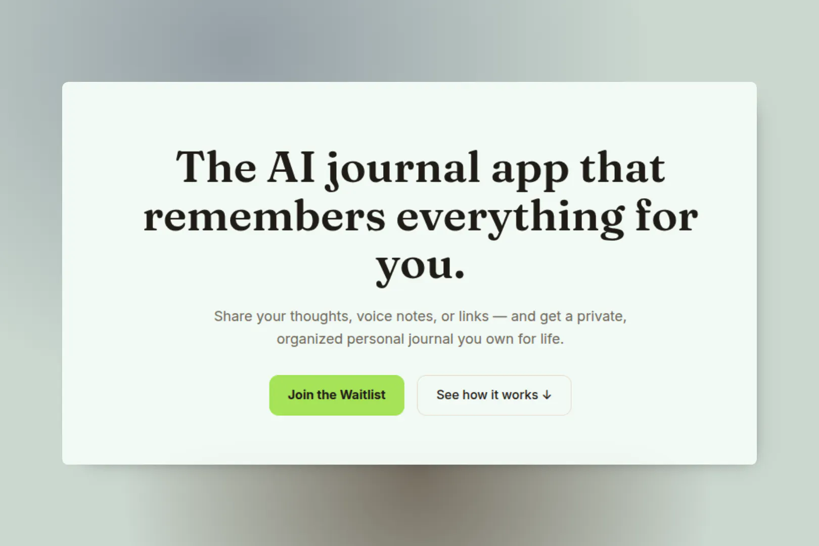Your Journal with AI Memory 截图