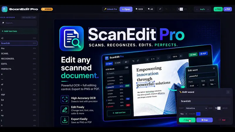 ScanEdit Pro screenshot 2 (video preview)