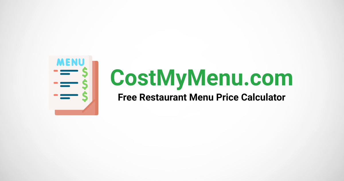 وسائط costmymenu - حاسبة سعر قائمة مطعم مجانية 1