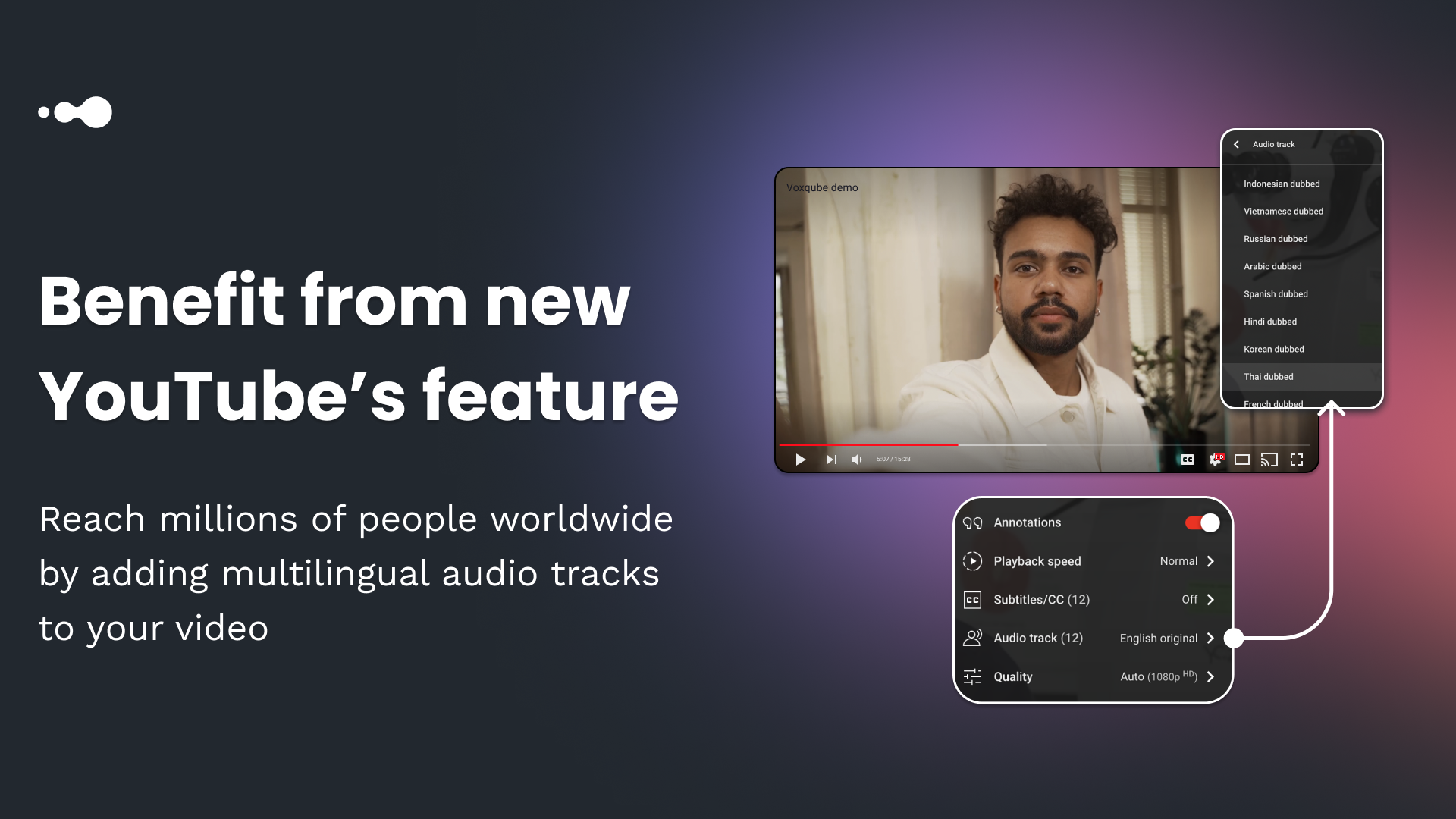 voxqube สำหรับผู้สร้าง YouTube - เสียงพากย์ที่สร้างขึ้นด้วยการสัมผัสของมนุษย์ media 2