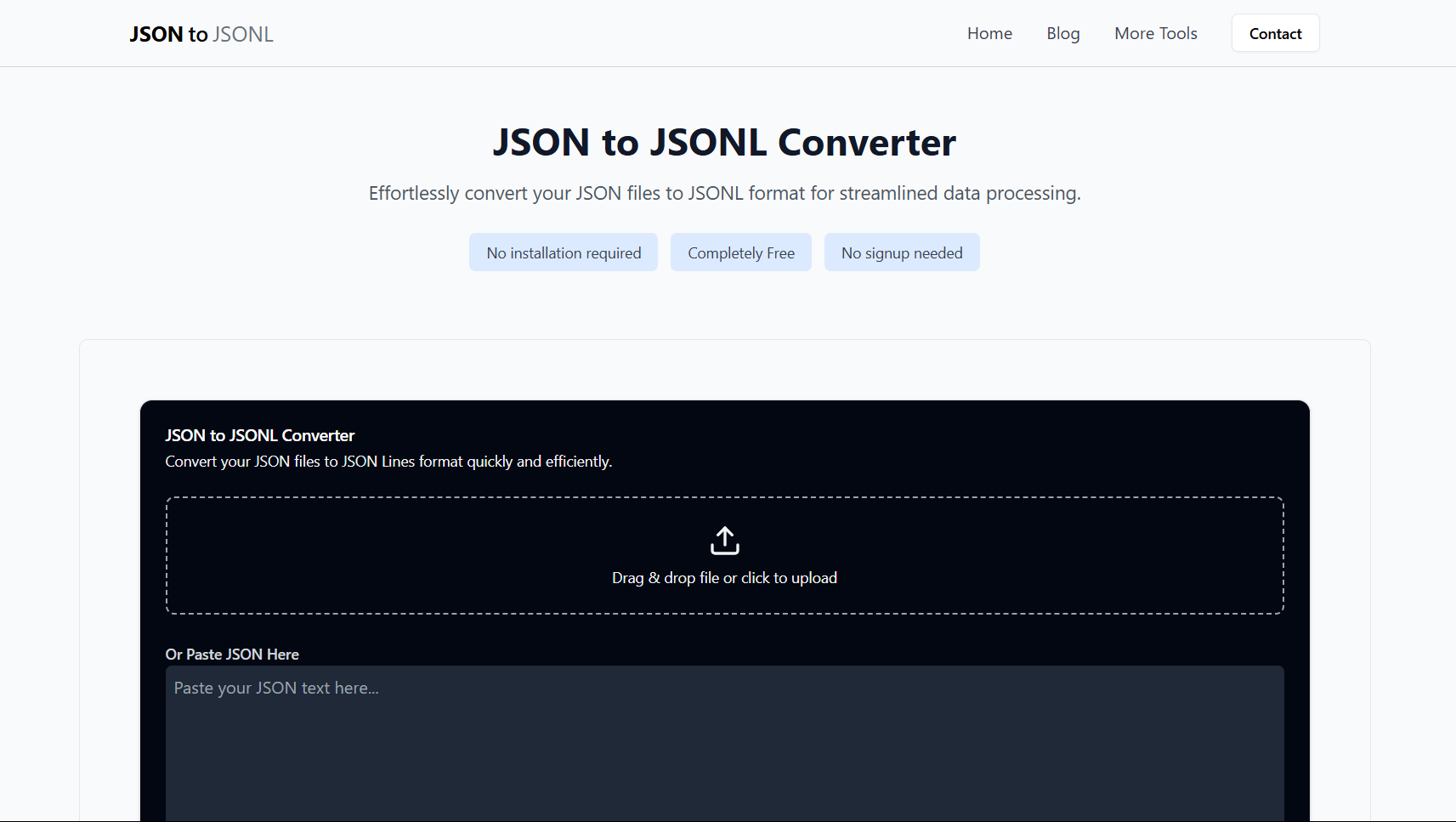 Converti JSON in JSONL online media 1