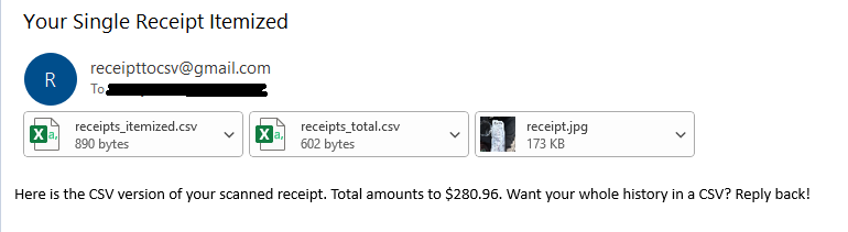 Quittung zu CSV media 5